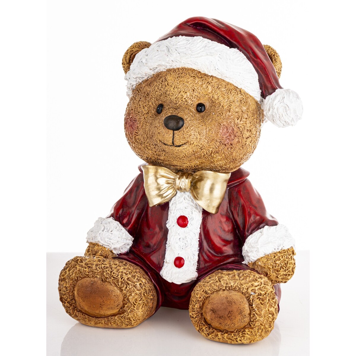Figurka niedźwiadek 23x18x14 cm URSUS w czerwonym ubranku