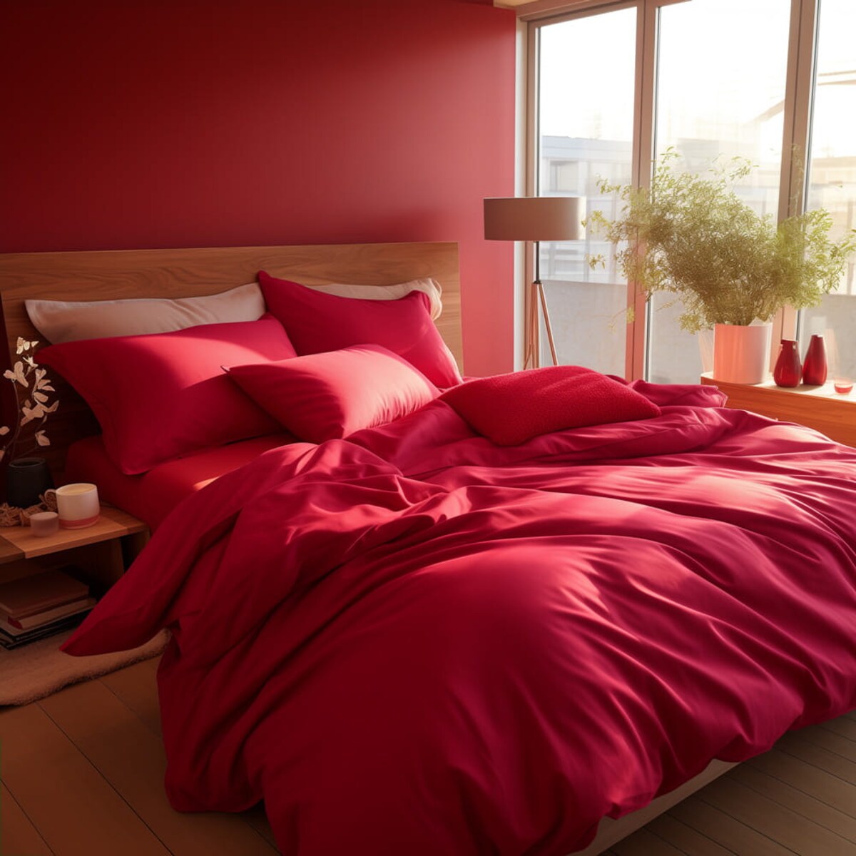 Poszewka satynowa 70x80 kolor Koral