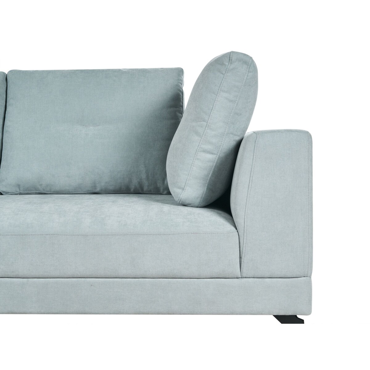 Narożnik dla 3 osób MARUM Szenil Błękitny Prawostronny