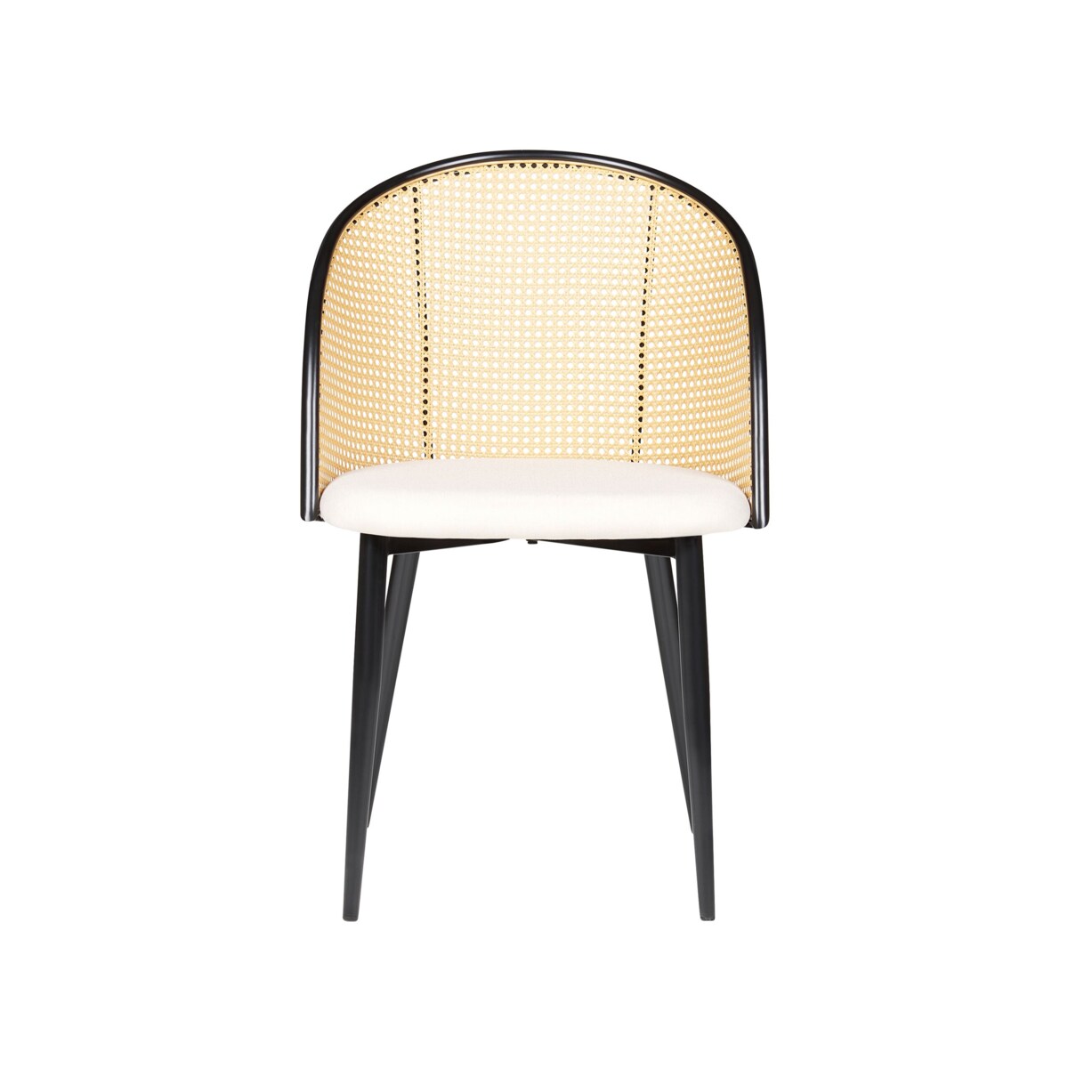 Zestaw 2 krzeseł do jadalni metalowy czarny CORNELL