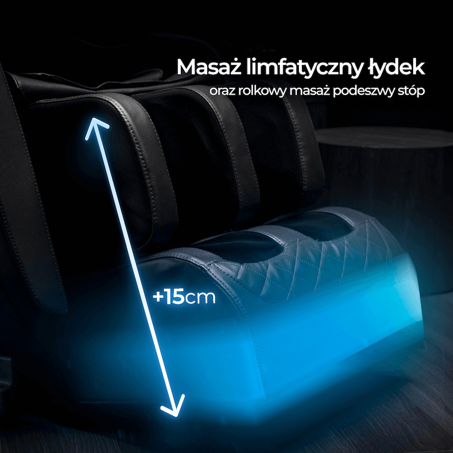 Fotel Rozkladany Masujacy VX MAX Czarny z Masazem Relax