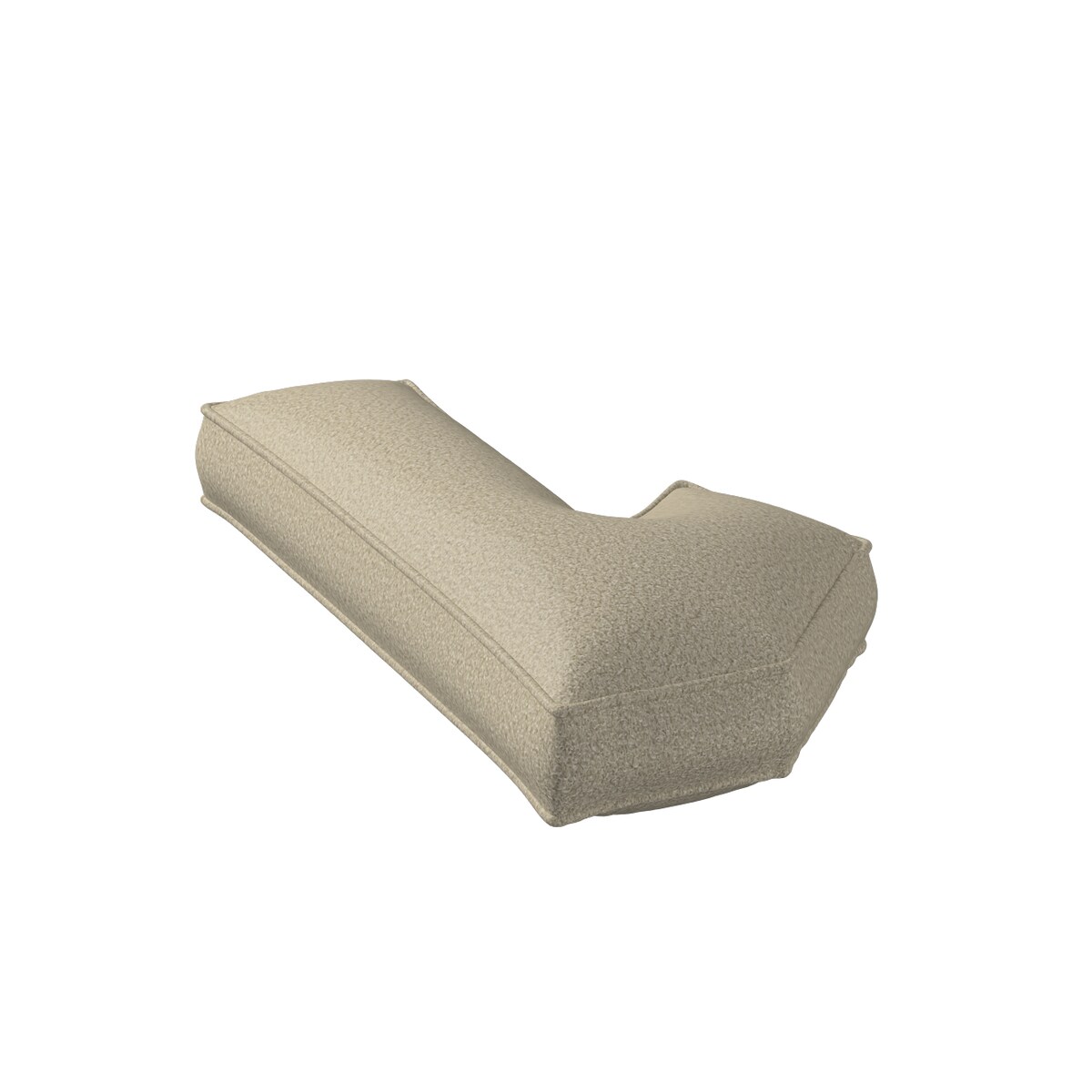 Poduszka Cyferka 1, jasny beż, 25 x 40 cm, Boucle