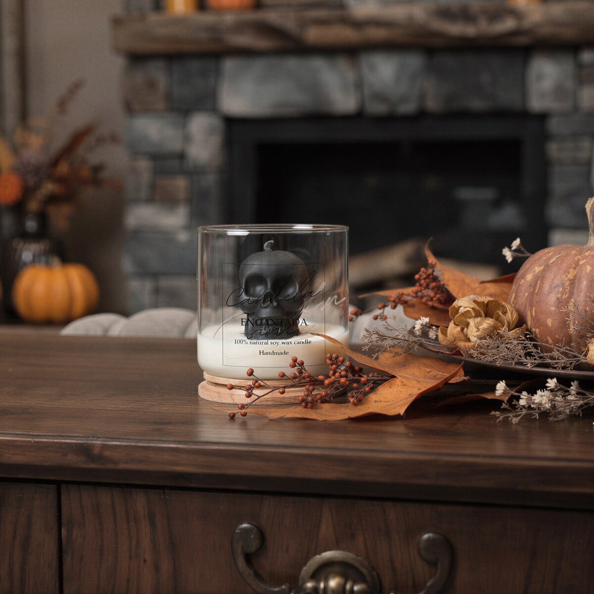 Świeca sojowa ZAPACHOWA świeczka HALLOWEEN jesienna PUMPKIN PIE handmade