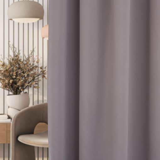 Zasłona zaciemniająca na taśmie marszczącej ciepły szary 140 x 280cm 1 szt. 140x280 szary