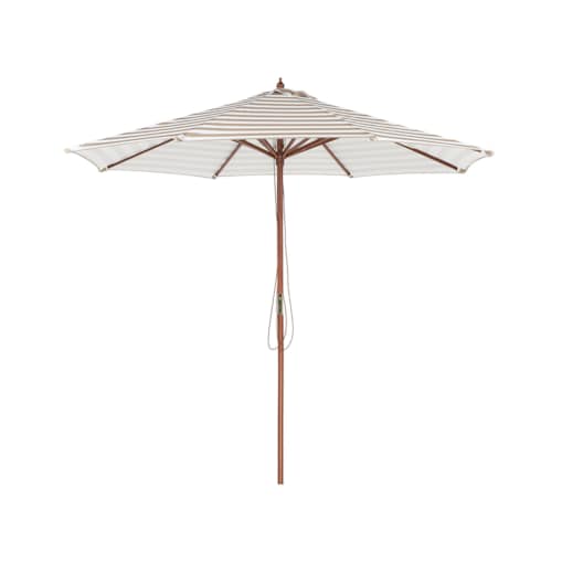 Parasol ogrodowy ⌀ 260 cm beżowo-biały FERENTILLO