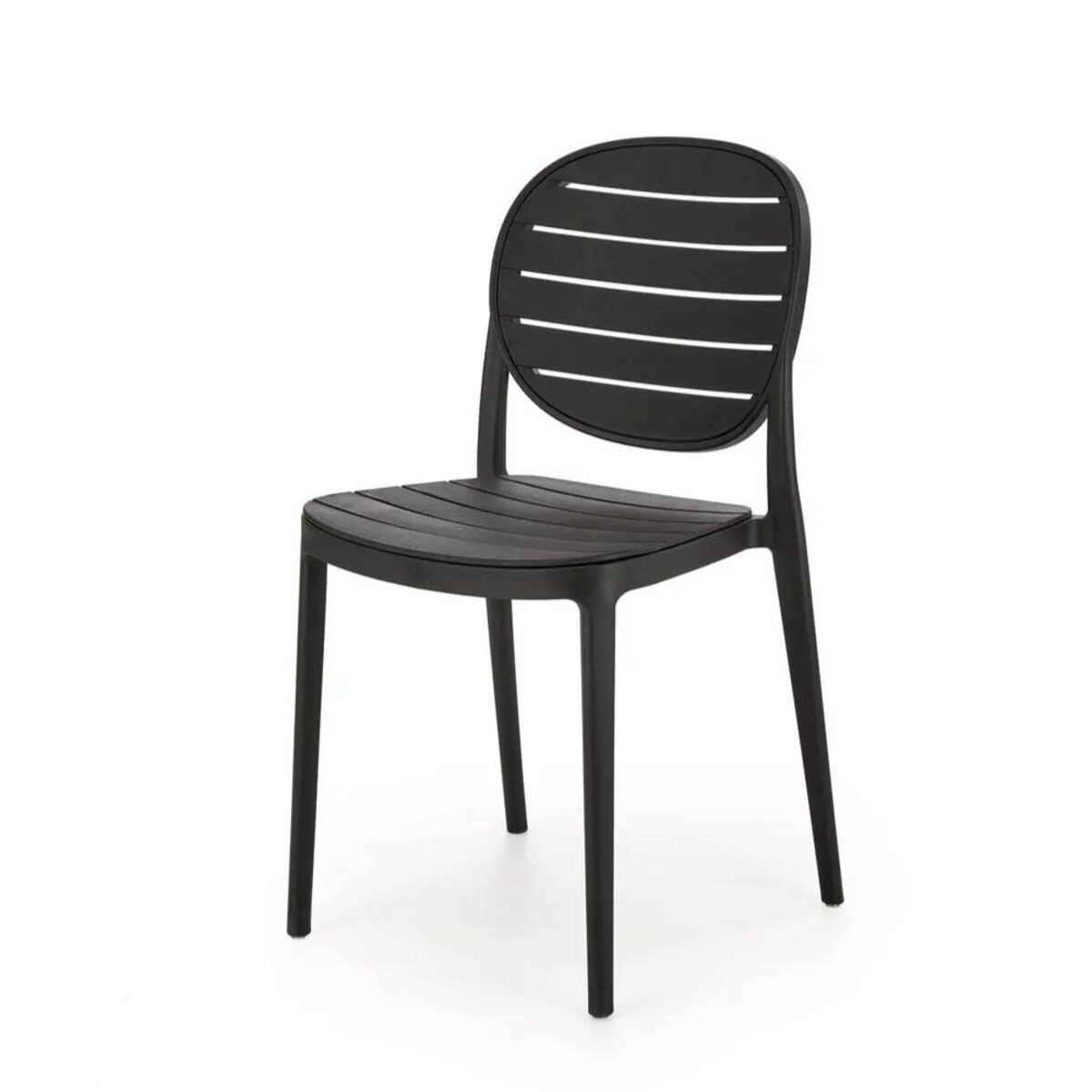Krzesło K529 czarne z tworzywa PVC