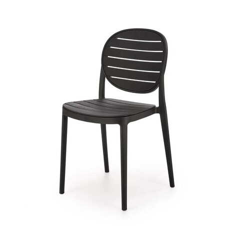 Krzesło K529 czarne z tworzywa PVC