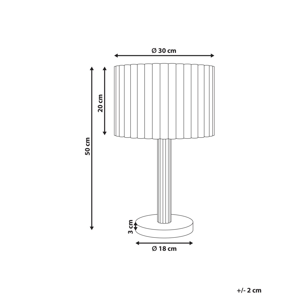 Lampa stołowa BELESSA Drewno kauczukowe Jasnobeżowy