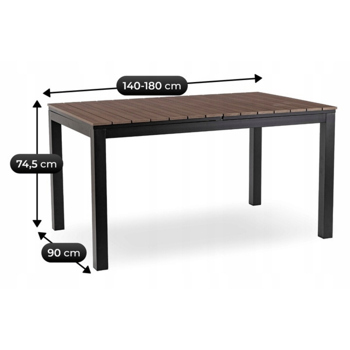 Zestaw Mebli Ogrodowych Na Taras Ogród Technorattan Czarny Orzech