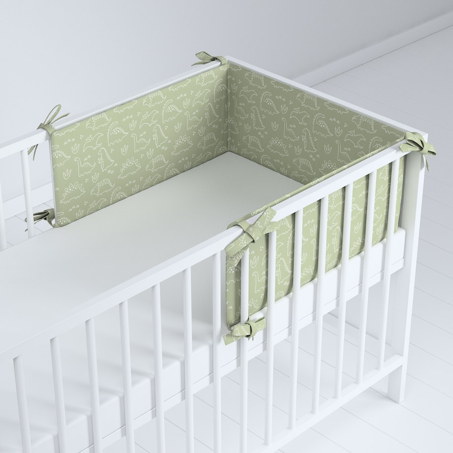 Ochraniacz do łóżeczka, zielony, 180x30cm, Magic Collection