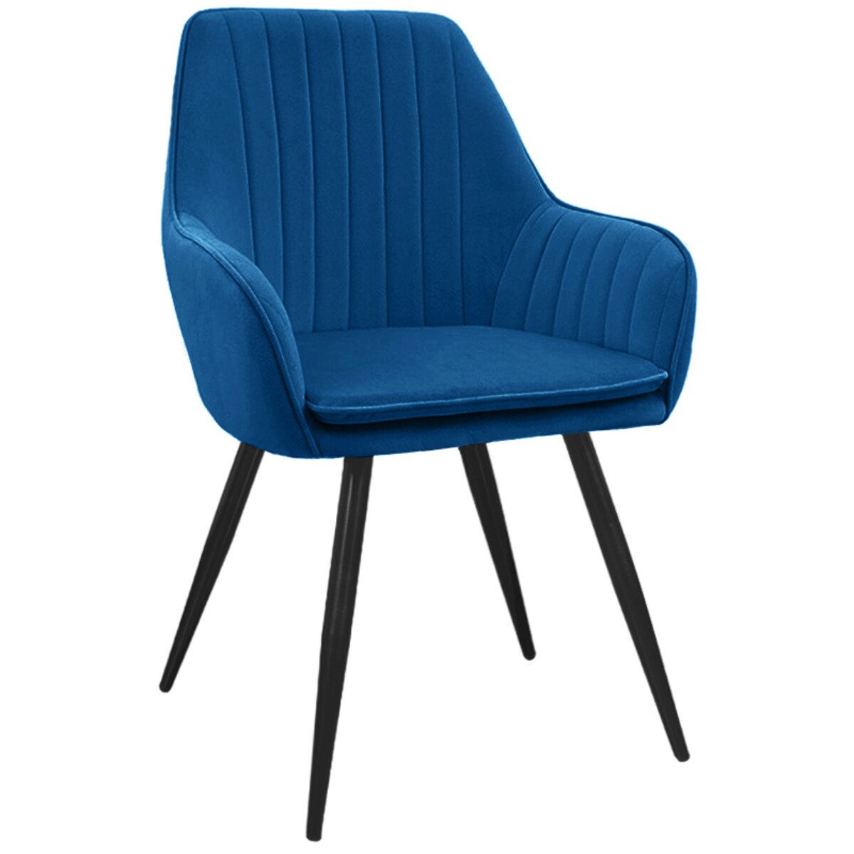 Krzesło tapicerowane welurowe granatowe do salonu jadalni
