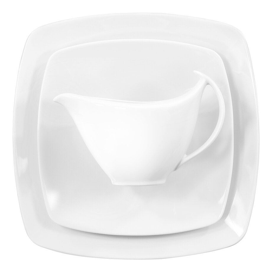 Serwis obiadowy dla 12 osób 44 el. Akcent Biały C000