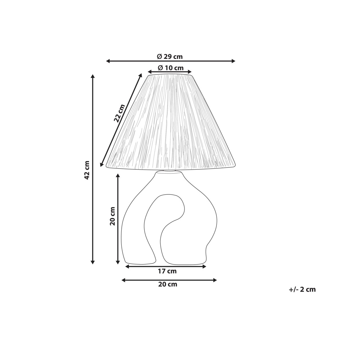 Lampa stołowa ceramiczna biała BARBAS