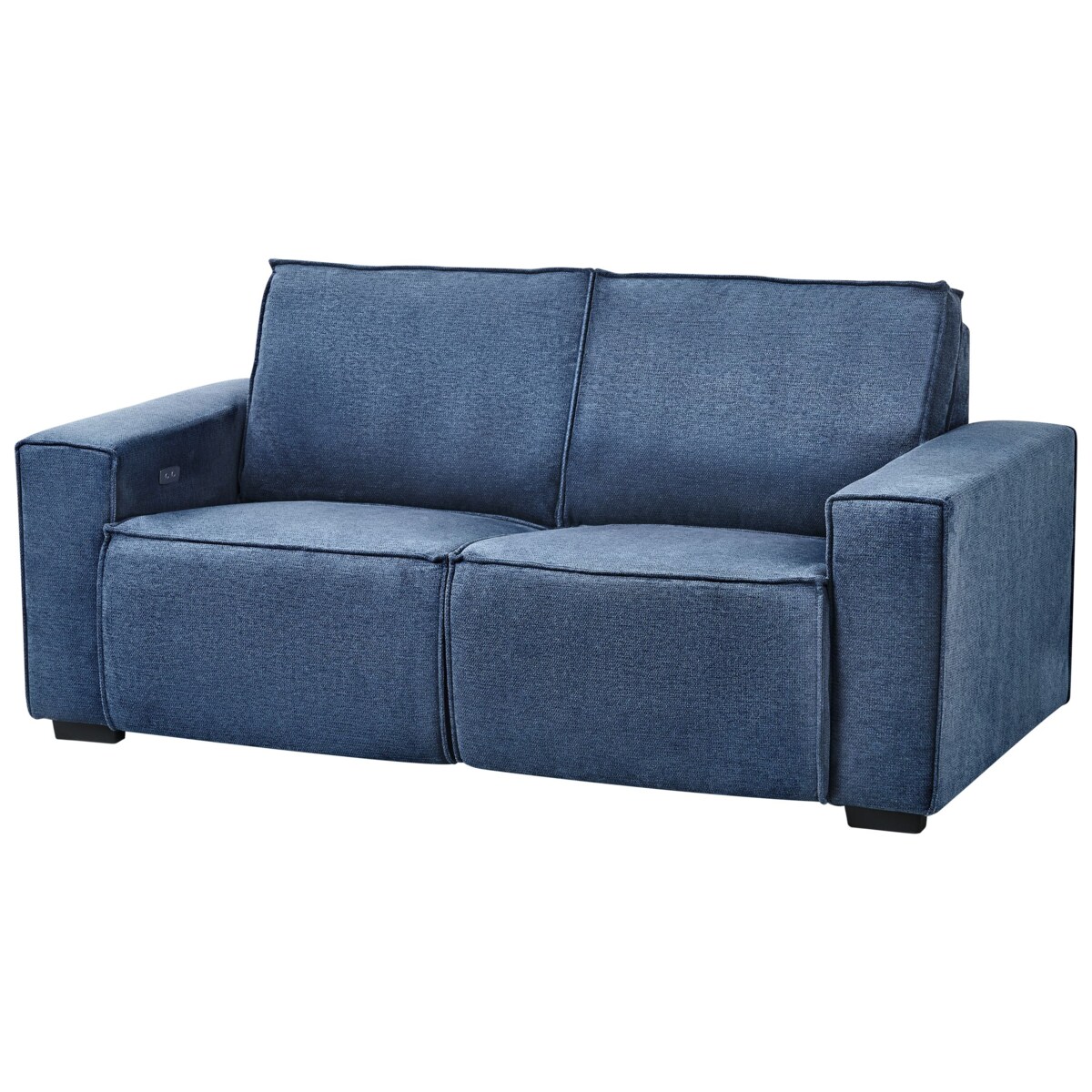 Sofa z elektryczną funkcją relaksu NUKARI Niebieski dla 3 osób