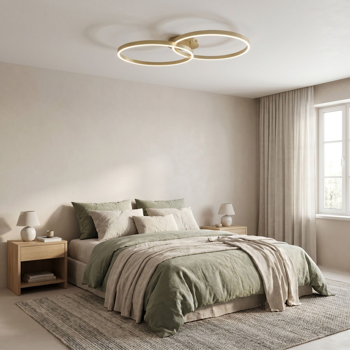 Lampa Sufitowa Swe062-C Led Złoty Szczotkowany, Metal, Tworzywo Sztuczne