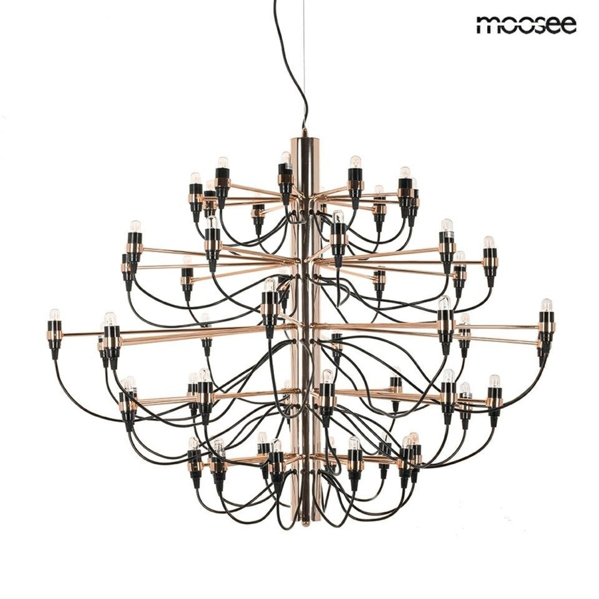 Pałacowy żyrandol Gino MSE010100305 do salonu czarny złoty