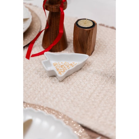 Drewniany świecznik, akacja, 8 cm