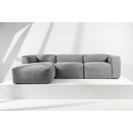 KONSIMO BUFFO Narożnik prawy z niezwykle miękkim i wygodnym siedziskiem, kolor jasny popielaty