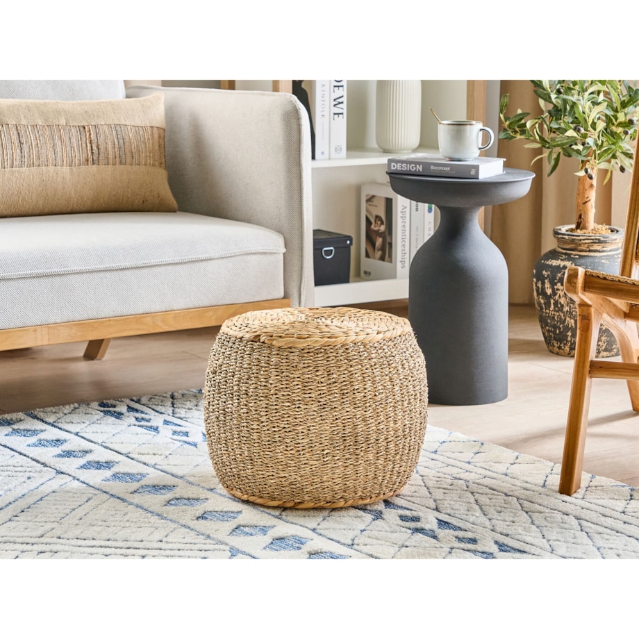 Puf pleciony 40 cm jasny HAIPHONG