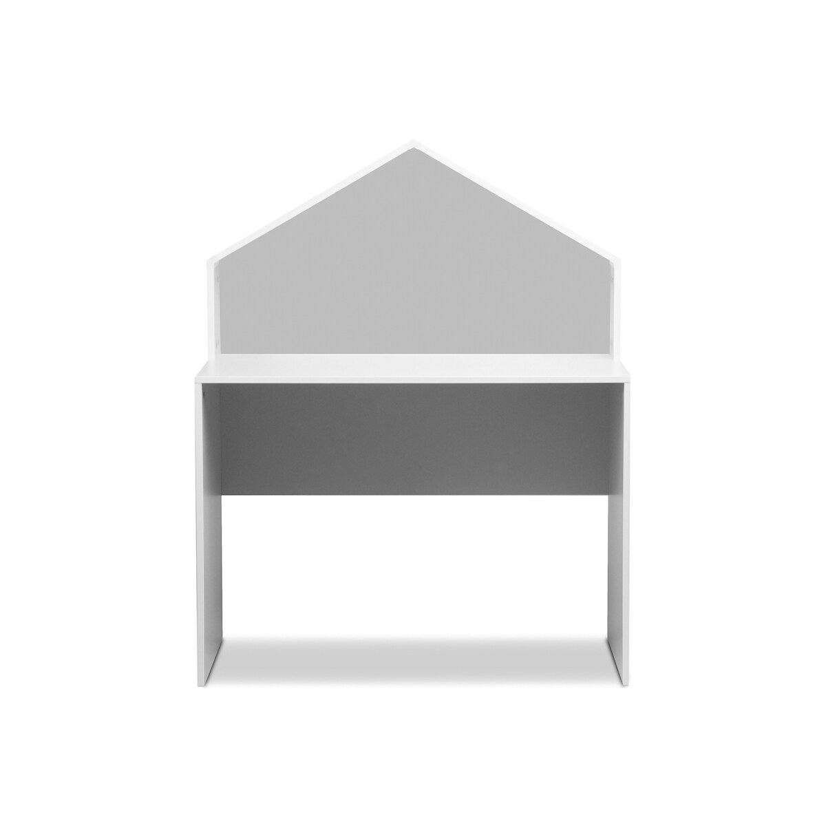 KONSIMO MIRUM Szare biurko w kształcie domku dla chłopca