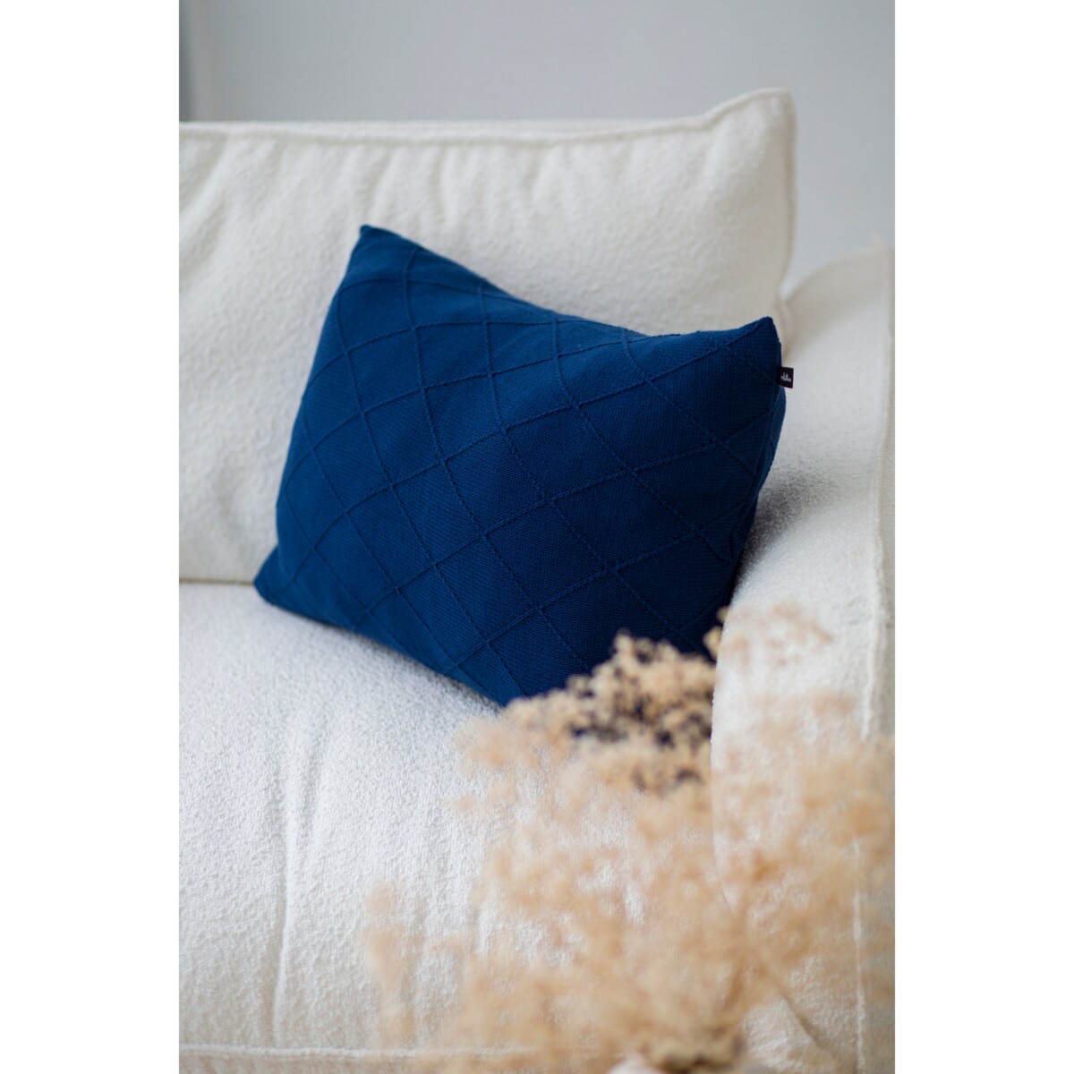 Poszewka romby podłużna granatowa, 40 x 60 cm, La Manta