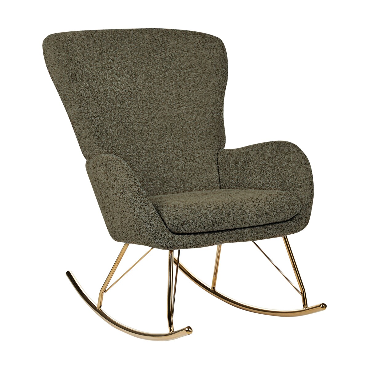 Fotel bujany boucle zielony OULU