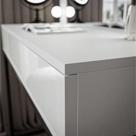 Konsola BLANCO LOFT 100x42x81 cm - biały wysoki połysk / czarny