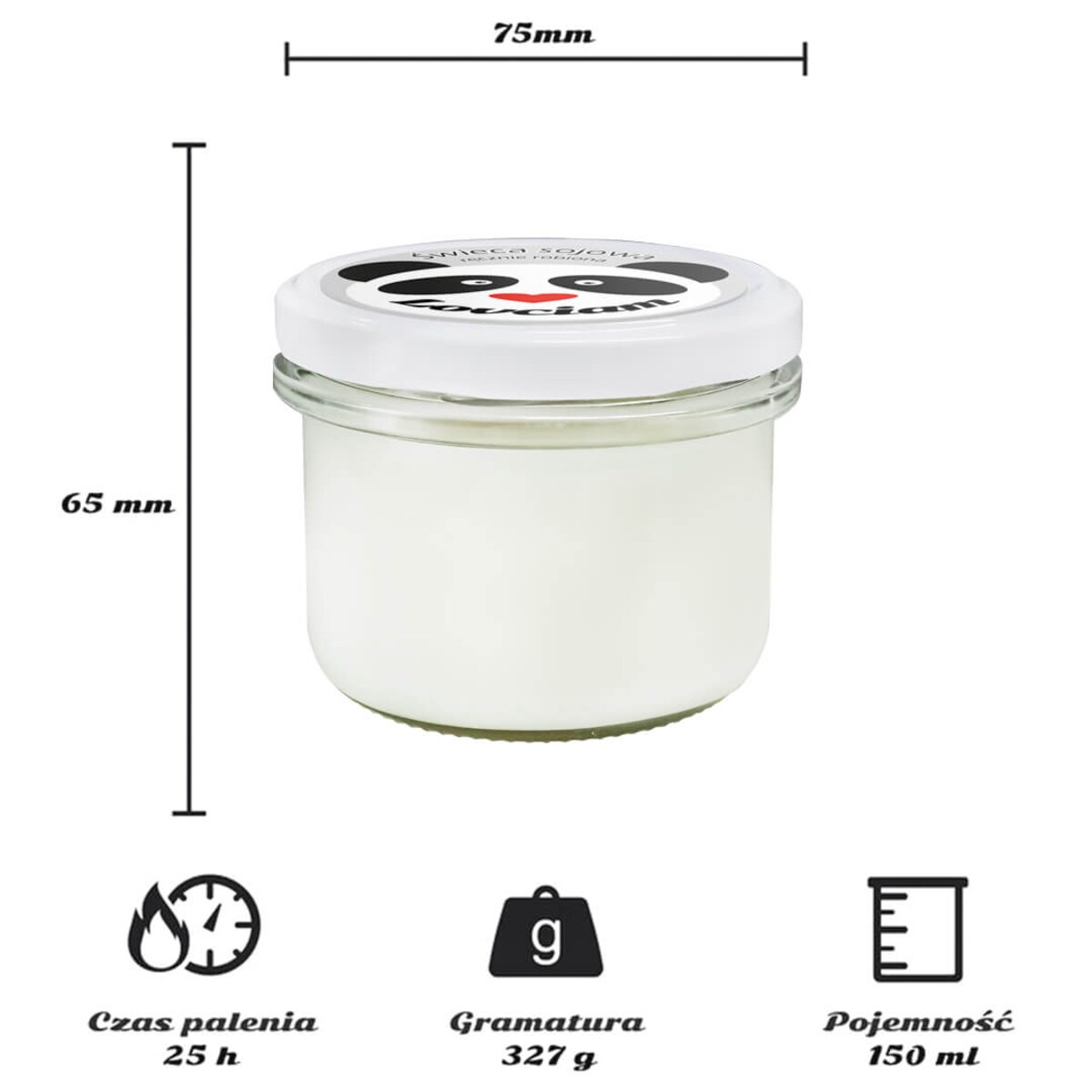 Naturalna świeca sojowa LOVCIAM kwiatowo-owocowy zapach w słoiku prezent upominek na Walentynki dla kobiety dziewczyny ukochanej żony narzeczonej