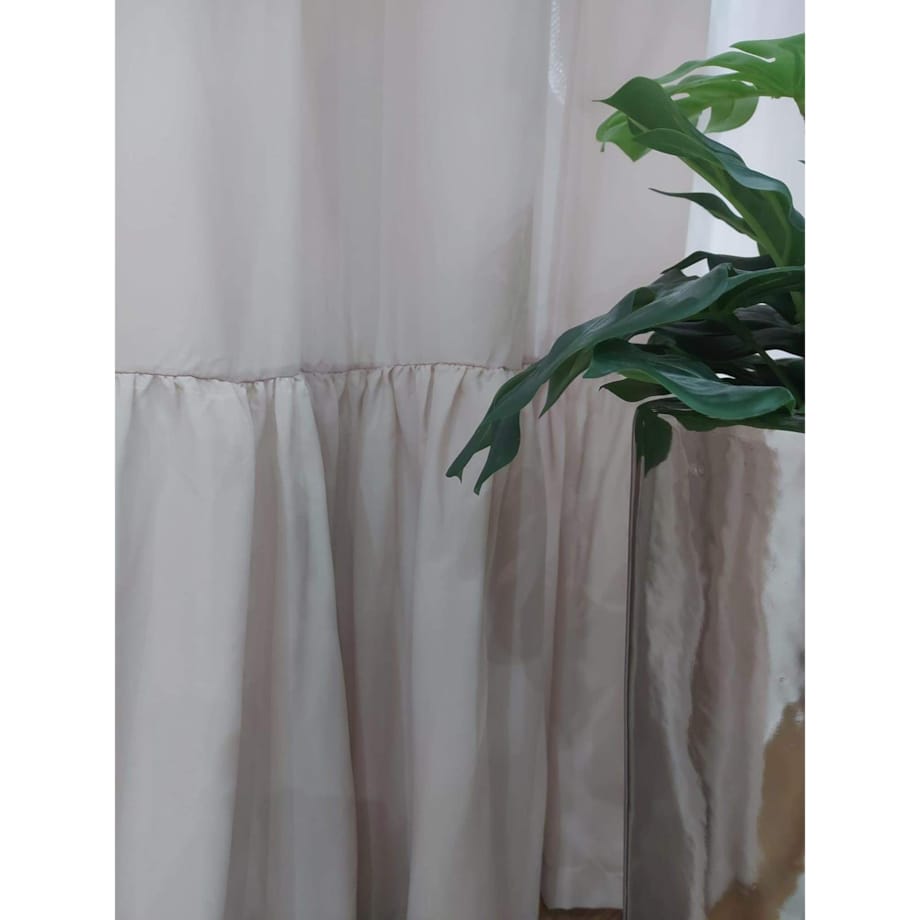 firana "pleat" z falbaną 140x250 cm