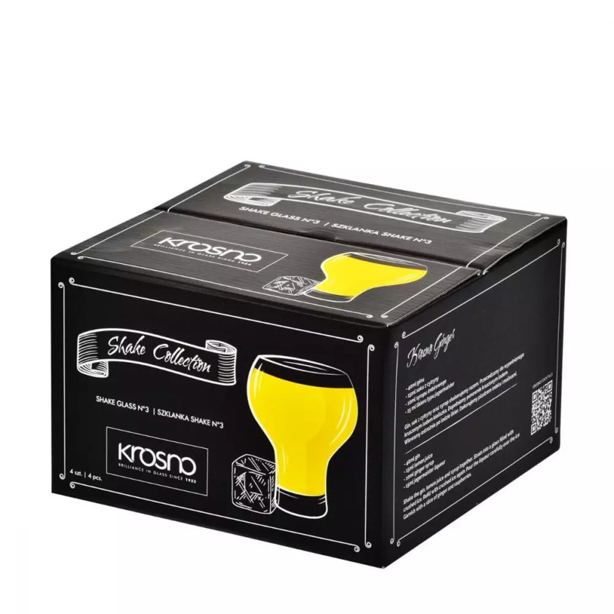 Nowoczesne Szklanki do Drinków Krosno Shake N°3 ginger 200 ml Pękate Zestaw