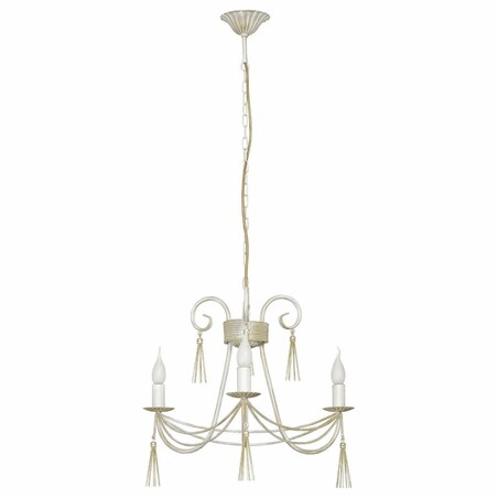 Łańcuchowy żyrandol Twist 4983 Nowodvorski świecznikowa metalowa biała złota