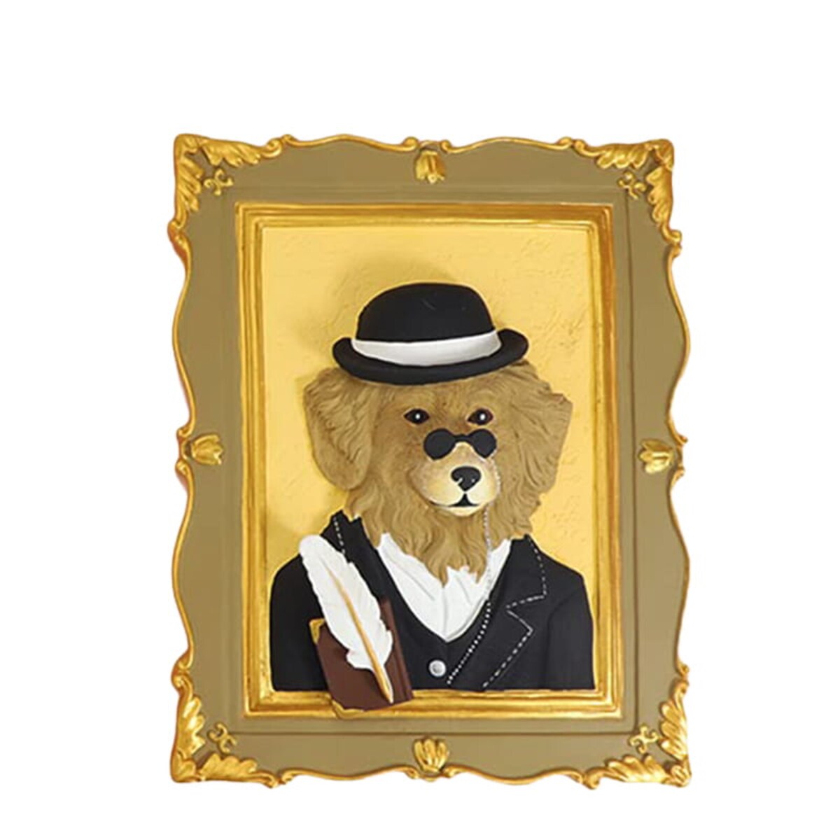 Malowanie 3D - Płaskorzeźba Pies dżentelmen