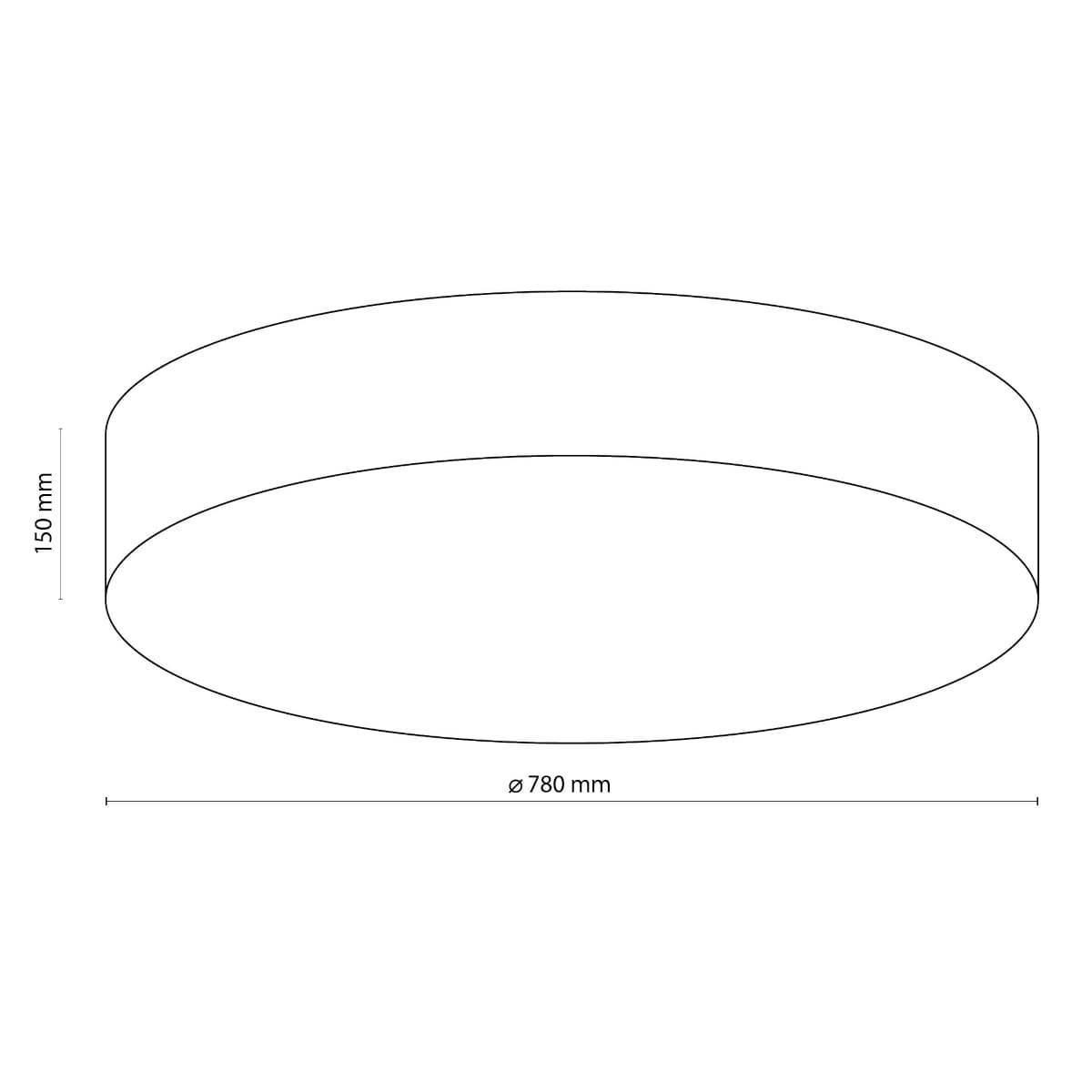 Lampa sufitowa okrągła do salonu Rondo 5638 TK Lighting lniana szara beżowa