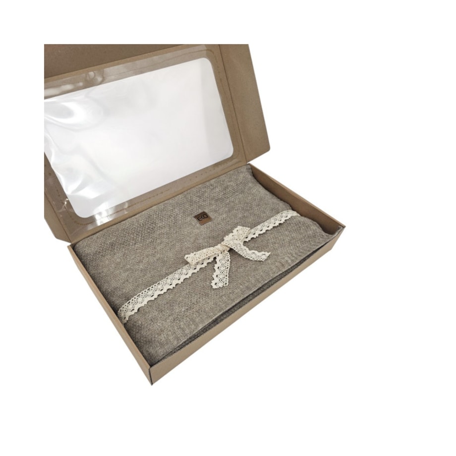 Koc dzianinowy 150x200 cm – MILANO TAUPE