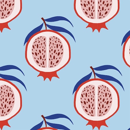 Lniany ręcznik kuchenny - figi - niebieskie tło