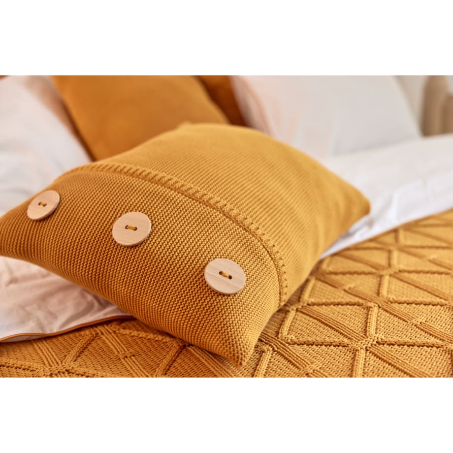 Narzuta brytyjska musztardowa, 220 x 240 cm, La Manta