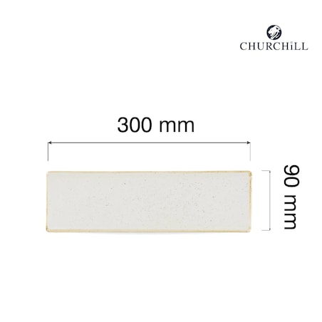 Taca porcelanowa Stonecast Barley White, 300x90mm