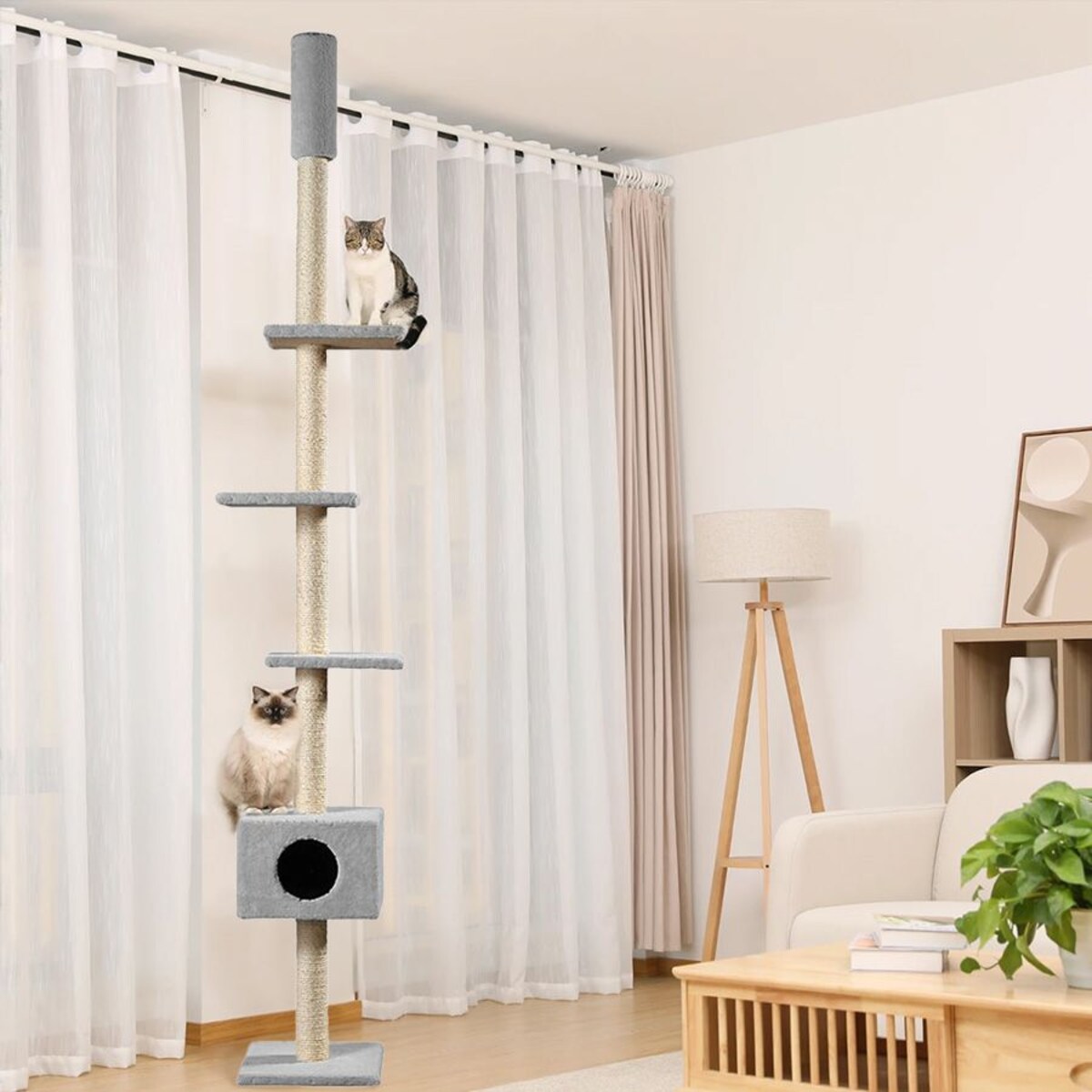 DRAPAK DLA KOTÓW SUFITOWY SZARY P70374