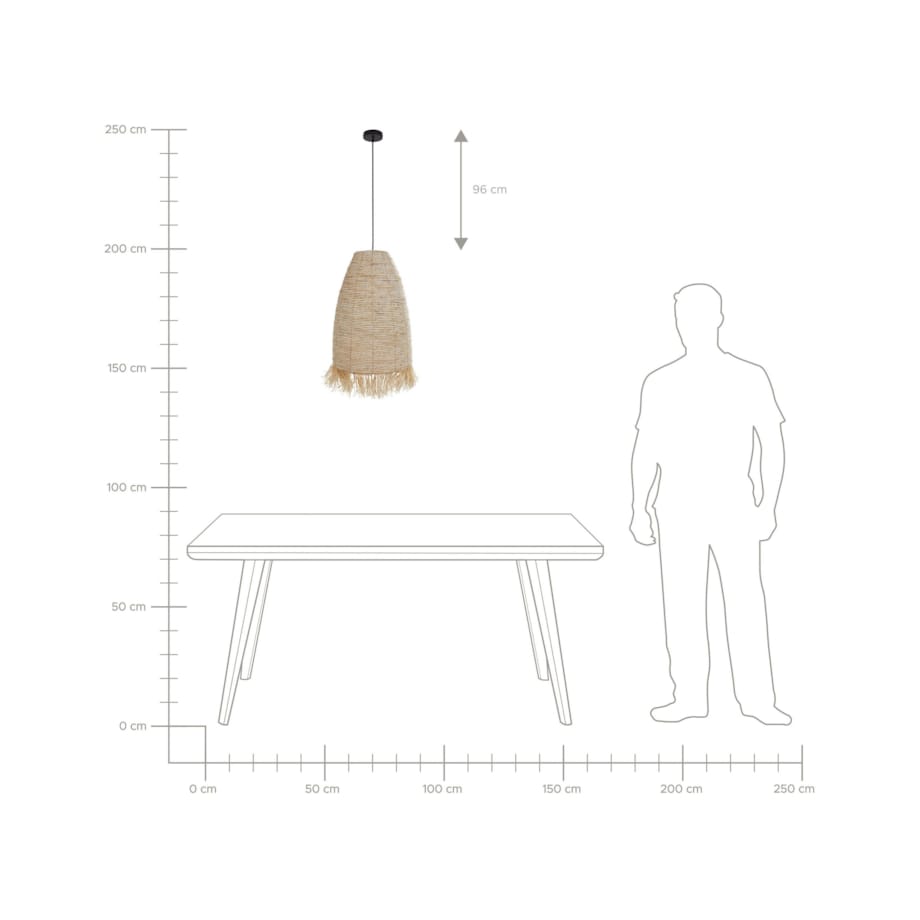 Lampa wisząca naturalna TUTONG