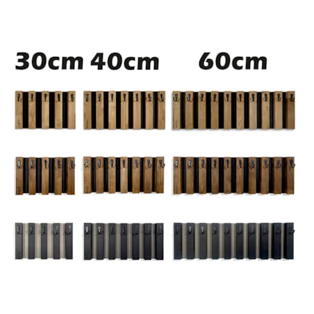 Drewniany wieszak na klucze Lamele 60cm brązowy