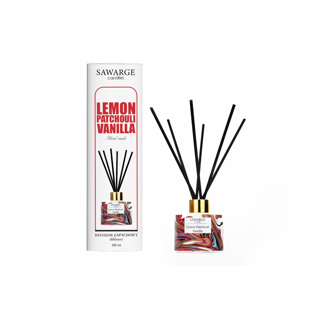 Dyfuzor Zapachowy Marble /Cytryna Paczula Wanilia 100 ml