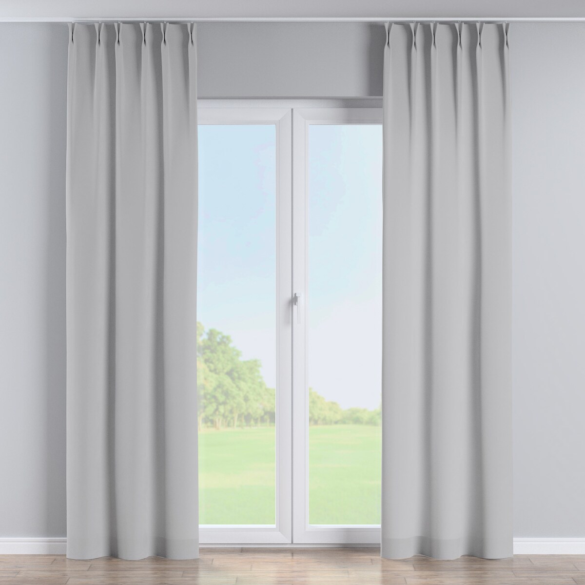 Zasłona na haczykach flex podwójnych 130x260 srebrny