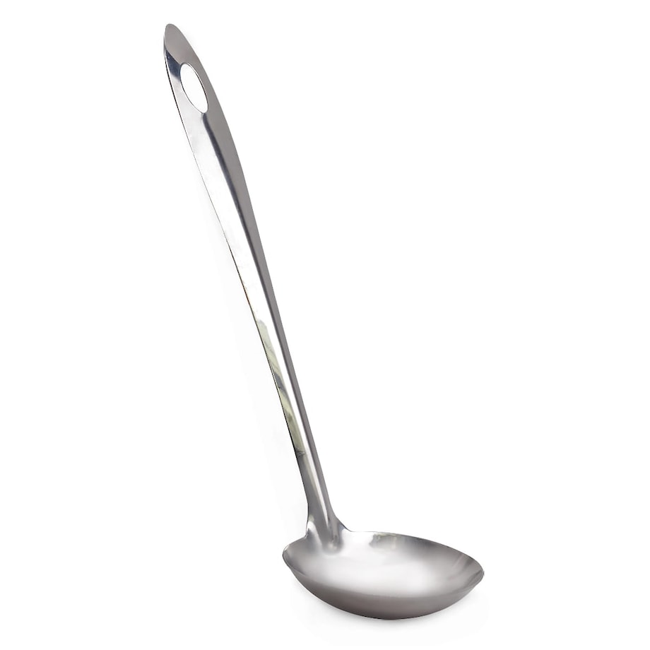 Stalowa chochla łyżka wazowa do nabierania zupy 28cm KAMILLE