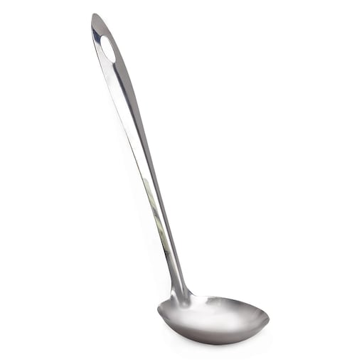 Stalowa chochla łyżka wazowa do nabierania zupy 28cm KAMILLE