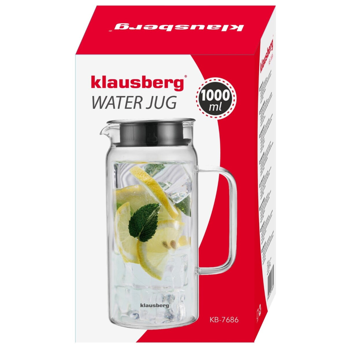 Dzbanek szklany do wody soków lemoniady 1.0L KLAUSBERG