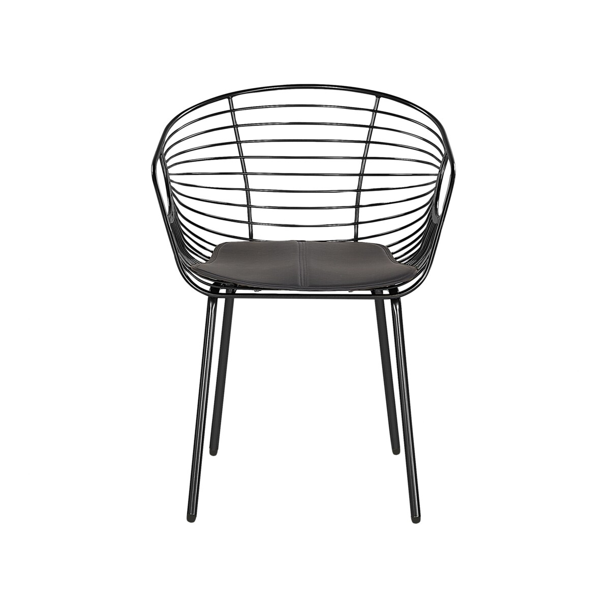 Zestaw 2 krzeseł do jadalni czarny HOBACK