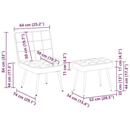 vidaXL Fotel relaksacyjny ze stołkiem Żółty aksamit