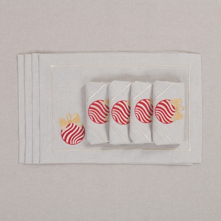 Serwetki Jingle Bells & Christmas Bauble Mirha - 4 sztuki