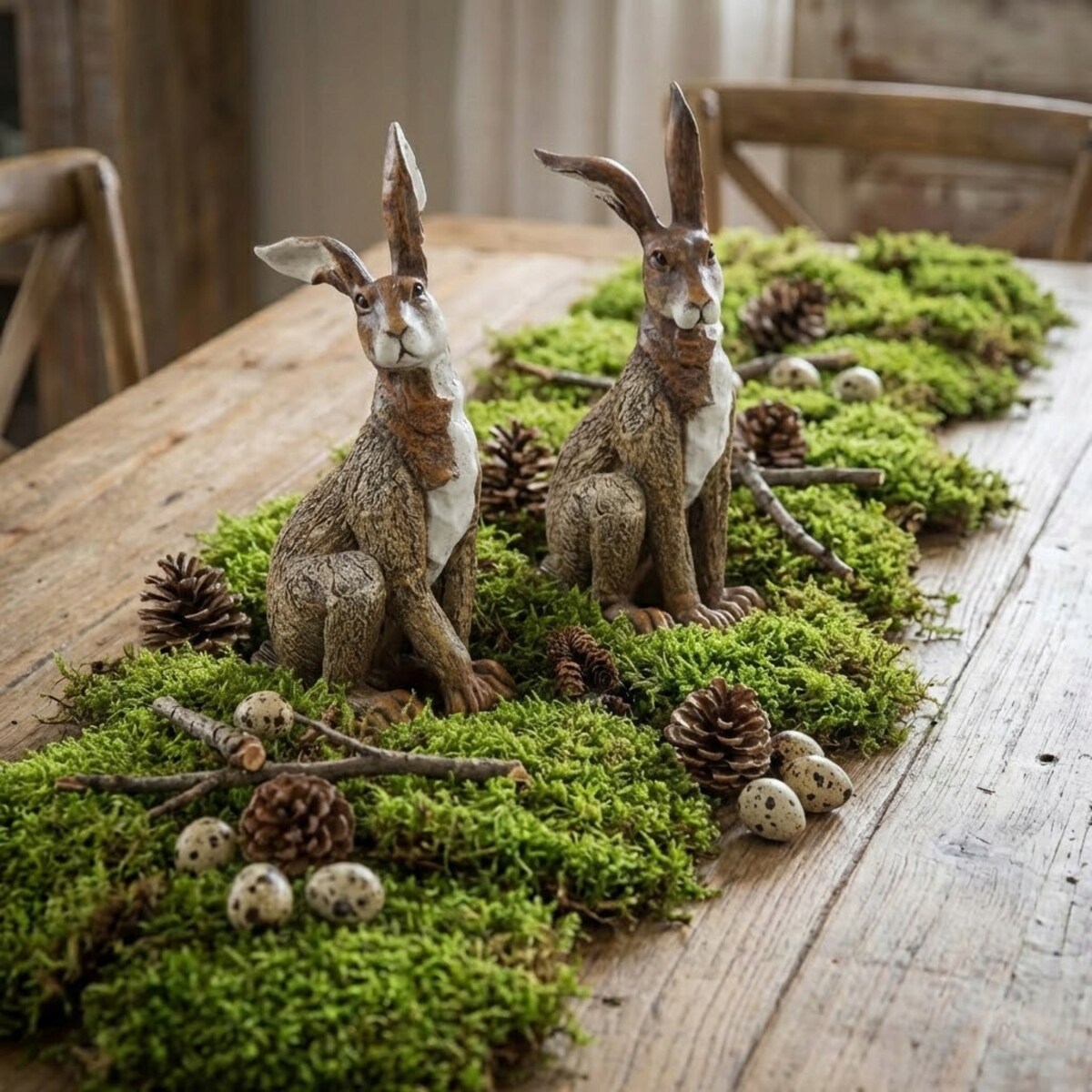 ZAJĄC WIELKANOCNY FIGURKA 2 szt. ZAJĄCZEK WIELKANOCNA KRÓLIK NA WIELKANOC