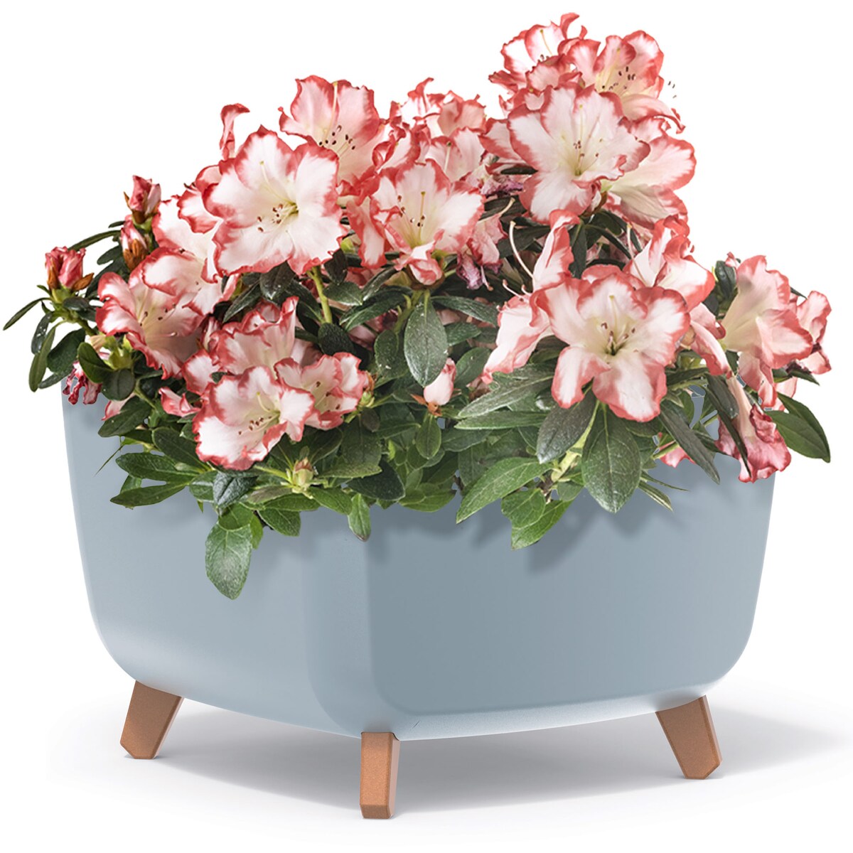 Doniczka Donica Ogrodowa 39 Cm Na Nóżkach Dekoracyjna Szara